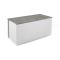 Baule moderno legno 90x45x45h cm bianco e cemento - Ayusnay