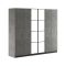 Cabina armadio con appendiabiti antracite e grigia 207x183h cm - Gaja