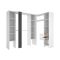 Cabina armadio con ripiani regolabili bianca 234x205h cm - Dindo