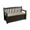 Cassapanca da giardino con schienale 140x60x84h cm marrone e beige - Chestermere