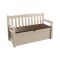 Cassapanca outdoor Chestermere, 140x60 h84 cm, Beige e Marrone