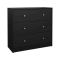 Cassettiera 3 cassetti nera 72x68h cm - Alert