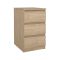 Cassettiera 3 cassetti rovere 50x70h cm - Accudino