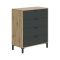 Cassettiera 4 cassetti legno e antracite 77x93h cm - Alfana