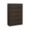 Cassettiera 5 cassetti noce 72x108h cm - Contessa