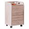 Cassettiera Beige 4 Cassetti Apertura Scorrevole 40x36x65h cm, Chiusura Scorrevole - Manco
