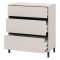 Cassettiera Beige Nero 3 Cassetti Apertura Scorrevole 80x40x90h cm, Chiusura Scorrevole - Mapello