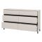 Cassettiera Beige Nero 6 Cassetti Apertura Scorrevole 157x40x90h cm, Chiusura Scorrevole - Mapello
