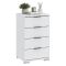 Cassettiera Bianco 4 Cassetti Apertura Scorrevole 46x42x79h cm, Chiusura Scorrevole - Laka