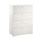 Cassettiera Bianco 4 Cassetti Apertura Scorrevole 70x39x98h cm, Chiusura Scorrevole - Salimbene