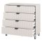 Cassettiera Bianco Grigio 4 Cassetti Apertura Scorrevole 93x40x90.5h cm, Chiusura Scorrevole - Maggiora