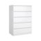 Cassettiera cassetti grandi bianca lucida 77x111h cm - Ansel
