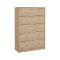 Cassettiera con maniglie rovere 72x108h cm - Contessa