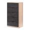 Cassettiera con maniglie rovere e antracite 60x110h cm - Armenia