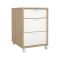 Cassettiera con maniglie rovere e bianca 48x60h cm - Agazzino