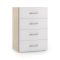 Cassettiera con maniglie rovere e bianca 60x87h cm - Solano