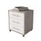Cassettiera Grigio Cemento Bianco 3 Cassetti Apertura Scorrevole 43x40x57h cm, Chiusura Scorrevole - Pisano