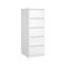 Cassettiera in legno bianca lucida 40x50x111h cm - Achaldi