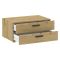 Cassettiera Marrone Rovere Nodi 2 Cassetti Apertura Scorrevole 74x52x35h cm, Chiusura Scorrevole - Piatto