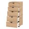 Cassettiera Marrone Rovere Nodi Nero 5 Cassetti Apertura Scorrevole 45x40x95h cm, Chiusura Scorrevole - Mainarda