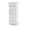 Cassettiera moderna bianca lucida 50x121h cm - Asch