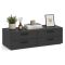 Cassettiera Nero Antracite 4 Cassetti Apertura Scorrevole 111x52x35h cm, Chiusura Scorrevole - Gignod
