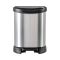 Cestino rifiuti con pedale cilindrico 5L 25x21x28h cm argento e nero - Renfrew