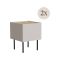 Comodino 1 anta beige e rovere 40x41x60h cm - Set di 2 comodini Preci