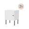 Comodino 1 anta bianco 45x39x59h cm - Set di 2 comodini Crecchio