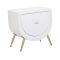 Comodino 1 anta bianco e oro 50x32x50h cm - Suze