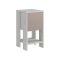 Comodino 1 anta bianco e tortora 30x30x55h cm - Filippa