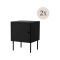 Comodino 1 anta nero 45x39x59h cm - Set di 2 comodini Crecchio