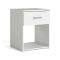Comodino 1 cassetto bianco 37x35x47h cm - Giustina