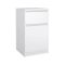 Comodino 1 ripiano bianco lucido 40x40x70h cm - Delfini