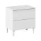 Comodino 1 ripiano bianco lucido 50x34x49h cm - Armageddo