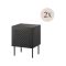 Comodino 1 ripiano nero 45x42x59h cm - Set di 2 comodini Viano