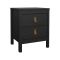 Comodino 2 cassetti nero 43x38x54h cm - Fred