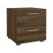 Comodino 2 cassetti noce 40x40x42h cm - Apolla
