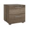 Comodino 2 cassetti rovere 40x40x42h cm - Apolla