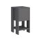 Comodino 2 ripiani antracite 30x30x55h cm - Filippa