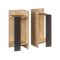 Comodino 2 ripiani quercia e antracite 25x27x60h cm - Lepre