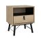 Comodino 2 ripiani rovere 53x40x59h cm - Chito