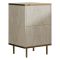 Comodino Beige Marmo oro un Ripiano Apertura Battente 40x35x60h cm, Un'anta - Vestone