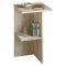 Comodino Beige Marmo un Ripiano Colore Ripiano Beige 36x36x60h cm, Sfumatura Colore Struttura Marmo - Roaschia