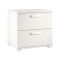 Comodino Bianco 2 Cassetti un Ripiano 50x40x45h cm, Apertura Scorrevole - Petri