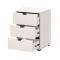 Comodino Bianco Crema Nero un Ripiano 3 Cassetti 45x40x63h cm, Apertura Scorrevole - Talana