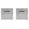 Comodino Bianco Grigio Cemento un Cassetto un Ripiano 42x33x42h cm, Apertura Scorrevole - Secli