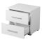 Comodino Bianco Grigio un Ripiano 2 Cassetti 44.5x33.5x43h cm, Apertura Scorrevole - Colliano