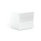 Comodino chic bianco lucido 50x40x41h cm - Aku