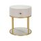 Comodino Gerhard, 42x42 h48 cm, Crema e Bianco